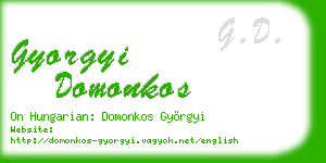 gyorgyi domonkos business card