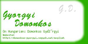 gyorgyi domonkos business card